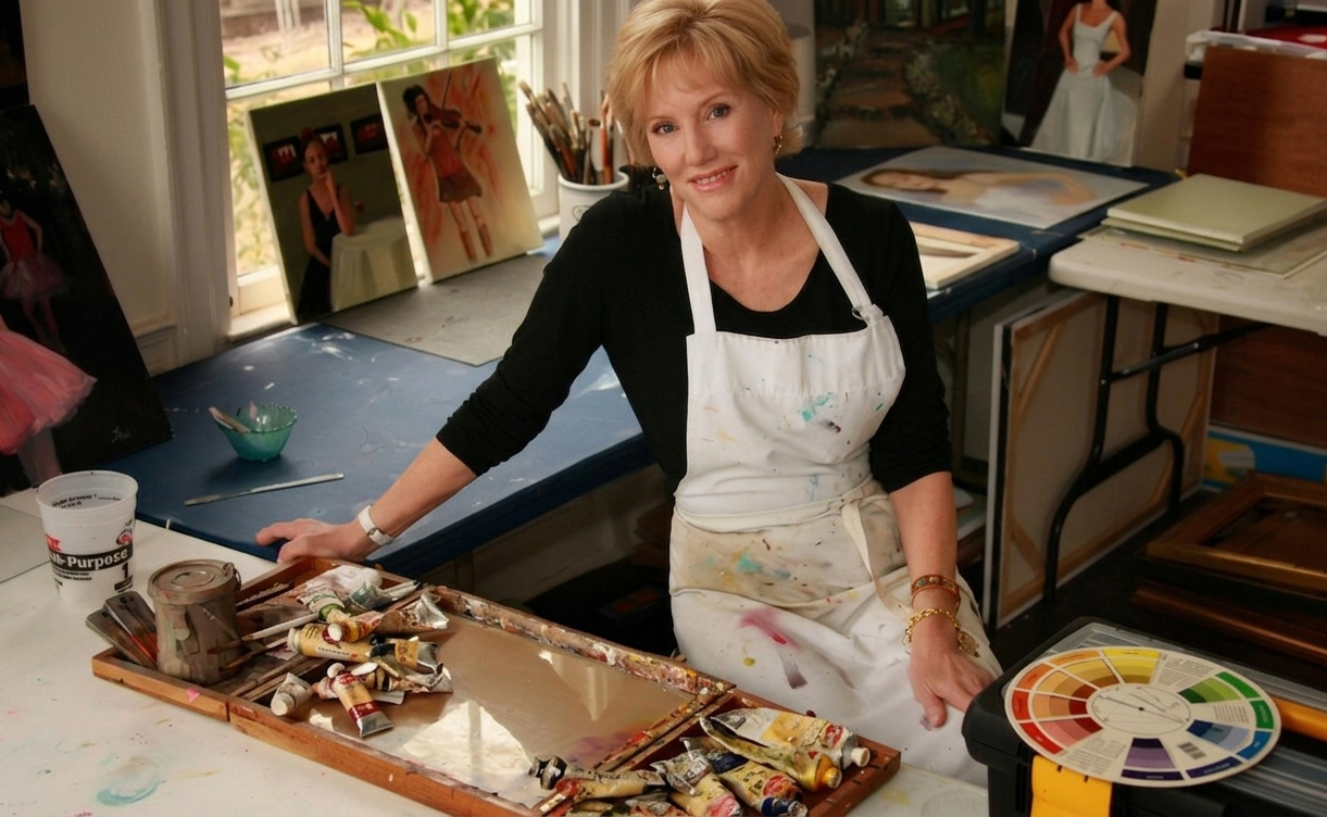 Sandy Lane in her art studio